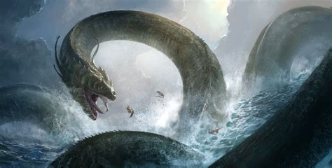 Jörmungandr_ The world Snake, Edouard Groult | World serpent, Snake mythology, Mythical ...
