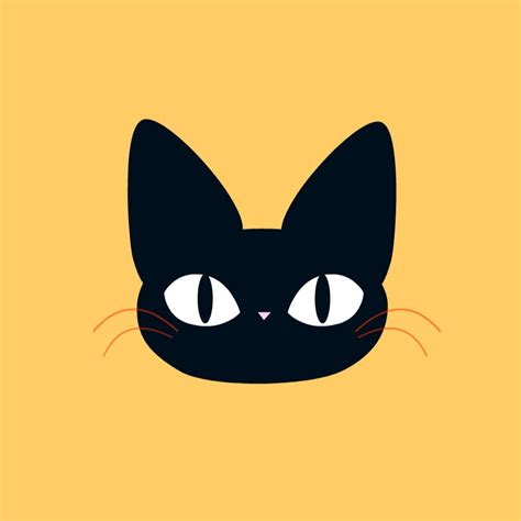 Cartoon Aesthetic Black Cat Wallpaper - Free Download Cute Black Cat Cartoon Cute Black Cat Blue ...