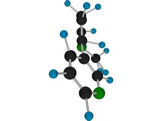 Nicotine Molecule 3D Model - 3DCADBrowser