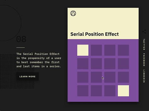 Serial Position Effect by Jon Yablonski on Dribbble