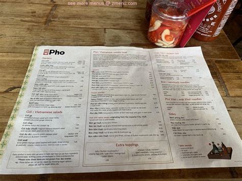 Online Menu of Pho Restaurant, Manchester, United Kingdom, M4 3TR - Zmenu