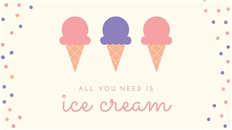 Pastel Ice Cream Cool Desktop Wallpaper - Templates by Canva