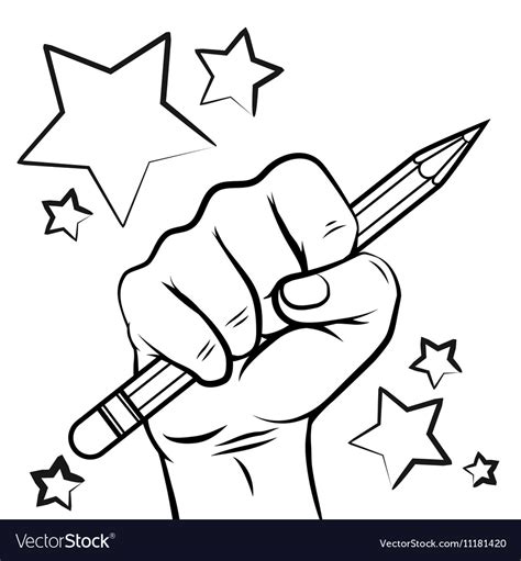 School sketch with hand pencil Royalty Free Vector Image