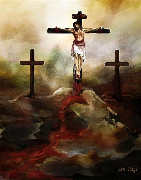 Jesus Dying On The Cross Painting