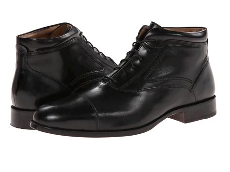 Lyst - Johnston & Murphy Stratton Cap Toe Boot in Black for Men