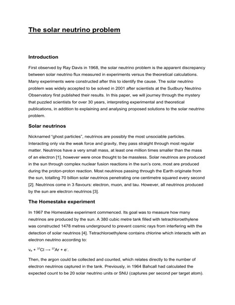 The Solar Neutrino Problem