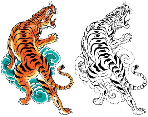 japanese tiger tattoo designs - Google Search Tattoo Dotwork, Irezumi Tattoos, Leg Tattoos, Body ...
