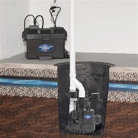 Superior Pump Sump-HP Thermoplastic Battery-Powered Sump Pump in the ...