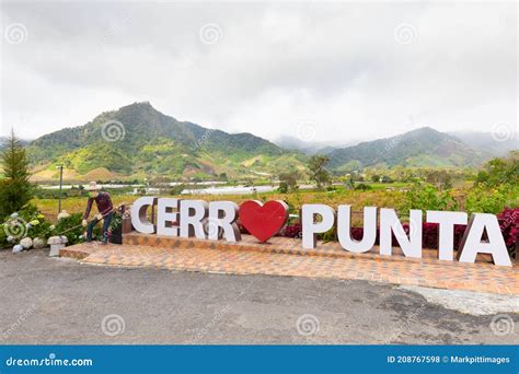 Panama Chiriqui Province Cerro Punta Welcome Sign Editorial Stock Photo ...