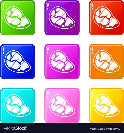 Steak icons 9 set Royalty Free Vector Image - VectorStock