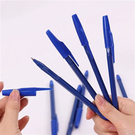 15PCS Fashion Office Stationery Simple Ballpoint Pens 0.7mm Refill Plastic Ballpoint Pens School ...