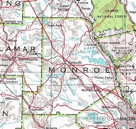 Monroe County Georgia Map | secretmuseum