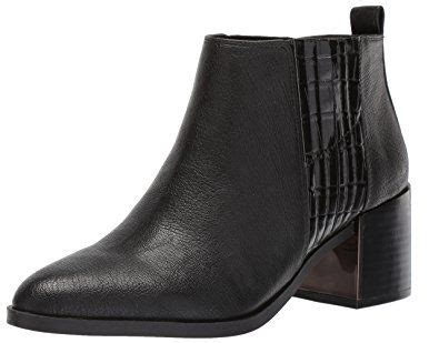 Nine West Women's Walburga Synthetic Ankle Boot, Black/Black, 10 Medium US Ankle Booties, Nine ...