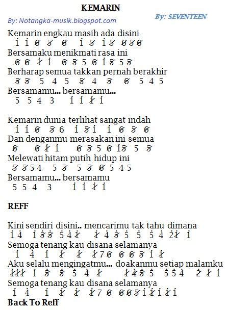 Not Angka Lagu Vierra Bersamamu