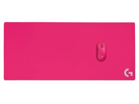 Logitech G840 XL Gaming Mouse Pad - 900mm x 400mm, 3mm Thin Mat, Stable Rubber Base (Black | Pink)