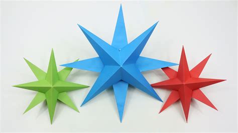 How to Make Simple 3D Paper Star - DIY Paper Christmas Star