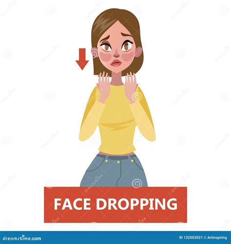 Sign of a Stroke Infographic. Woman with Face Drooping Stock Vector ...