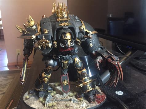 Finally finished my first Chaos Knight! The Herald of Despair, Knight of the Black Legion! C&C ...