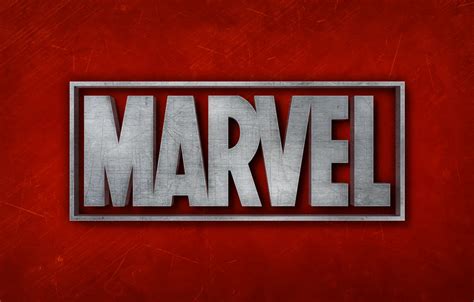 Wallpaper red, background, logo, red, logo, MARVEL, Marvel images for ...