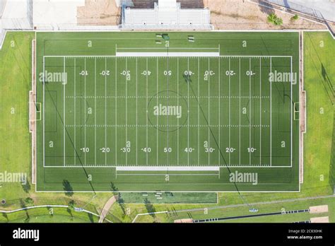 Aerial view of the football field Stock Photo - Alamy