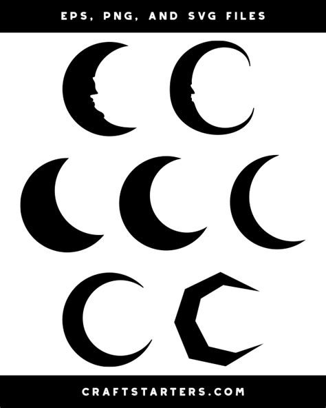 Crescent Moon Silhouette Clip Art