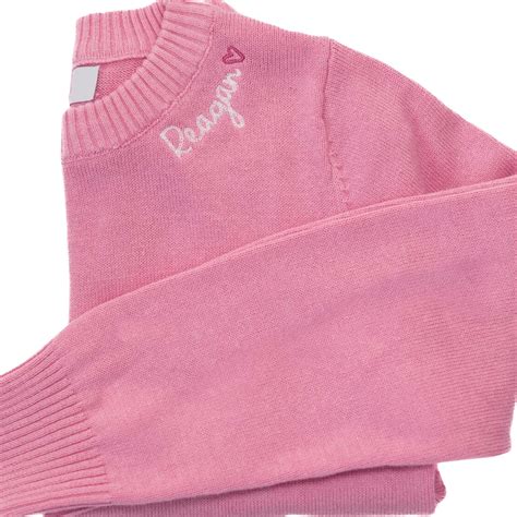 Custom Embroidered Sweater with Heart, Pink – Stitchmonograms