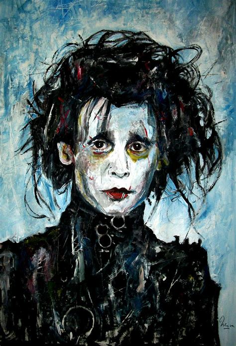 Edward Scissorhands - Johnny Depp Painting by Marcelo Neira - Fine Art ...