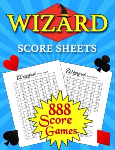 Wizard Score Sheets: 888 Large Score Pads for Scorekeeping – Wizard Score Cards | Wizard Score ...