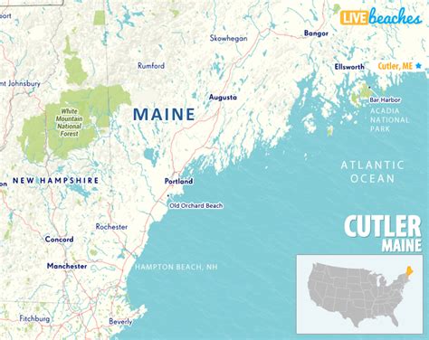 Map of Cutler, Maine - Live Beaches