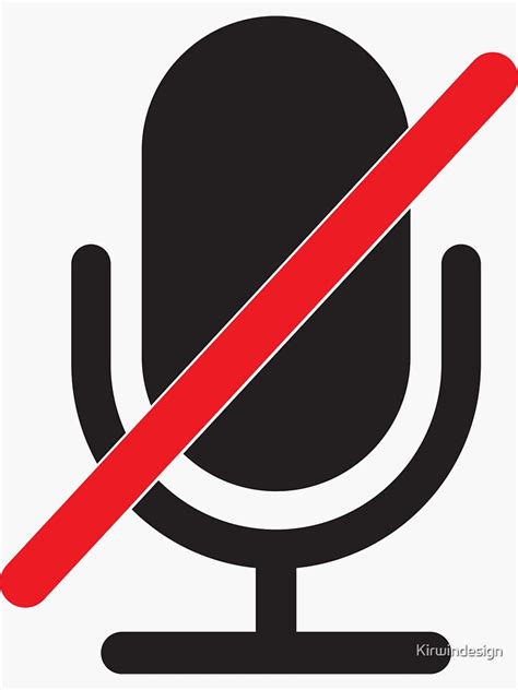 "muted microphone" Sticker for Sale by Kirwindesign | Redbubble