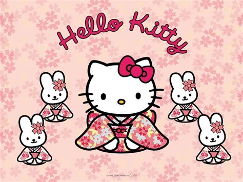 Hello Kitty In Kimono Desktop Wallpapers Cute Wallpapers Desktop Background