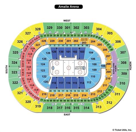 Amalie Arena, Tampa FL - Seating Chart View