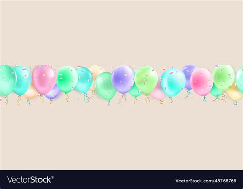 Festive birthday banner with balloons Royalty Free Vector