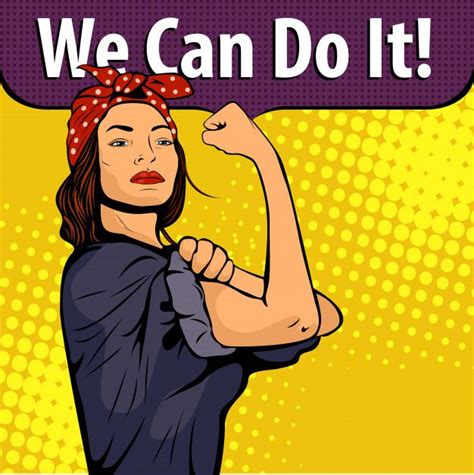 Woman with we can do it phrase Desenho Pop Art, Pop Art Women, Framed Wedding Photos, Female ...