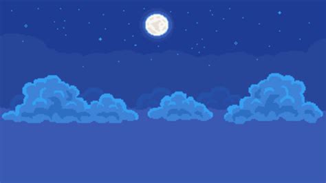 2D Pixel Art Background ( 10 Sky & Cloud )