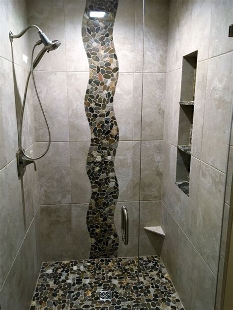 Pin by Julia Jerman on Stone floor shower in 2021 | Rock shower, Shower remodel, Tub remodel