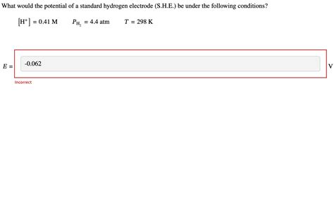 What would the potential of a standard hydrogen | Chegg.com