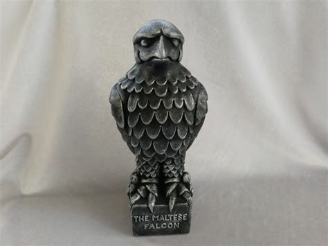 Maltese Falcon Large Black Stone Statue - Clarach