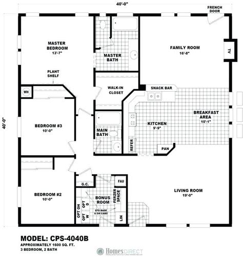 Image result for 40x40 floor plan | Metal house plans, Barndominium floor plans, Manufactured ...