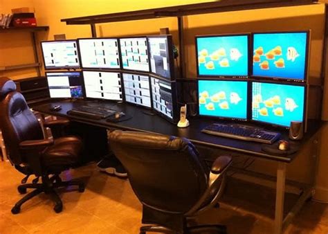 Home Office Design Multiple Monitors I andryhome.com | Computer setup, Diy computer desk ...