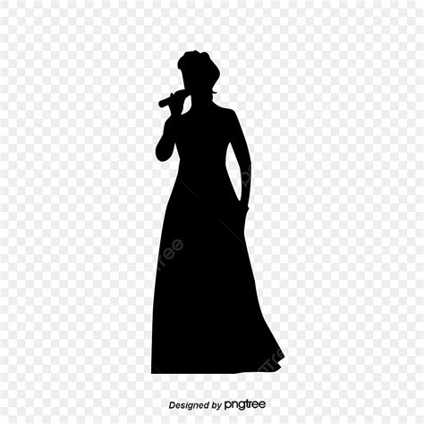 Silhouette Singing Vector PNG, Vector, PSD, and Clipart With Transparent Background for Free ...