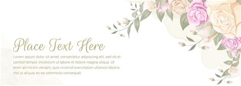 Premium Vector | Floral backdrop banner for wedding background