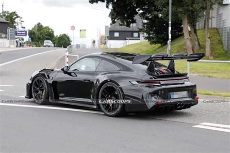 2023 Porsche 911 GT3 RS Spied With Larger Hood Scoops And Production ...