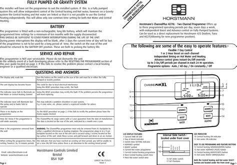 Horstmann Channelplus H27Xl Users Manual U