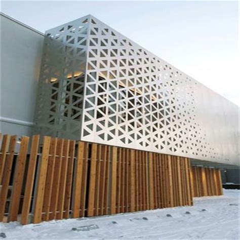 Customized Aluminum Curtain Wall panel Exterior Perforated Panel for buildings facade
