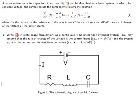 Solved A series resistor-inductor-capacitor circuit (see | Chegg.com