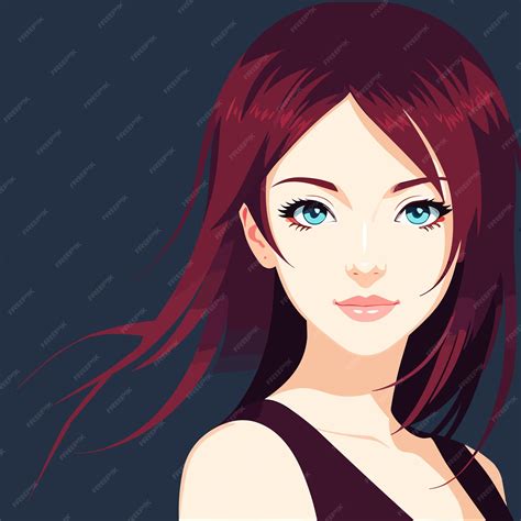 Premium Vector | Portrait girl anime