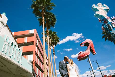 Neon Graveyard Wedding in Las Vegas: Amber + Grant - Green Wedding Shoes