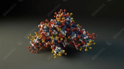 3d Model Protein Molecule Powerpoint Background For Free Download - Slidesdocs