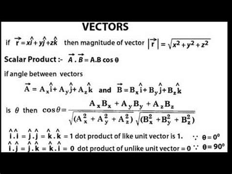 all (A to Z) formula of vector for class 11 - askIITians